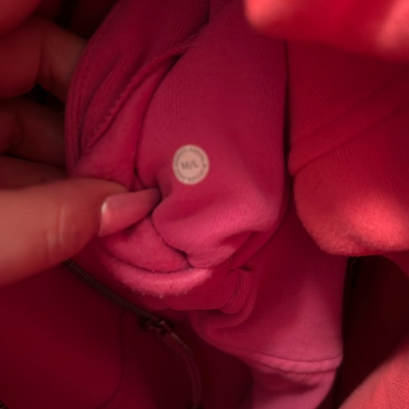 sonic pink oversized scuba full zip - Picture 3 of 3